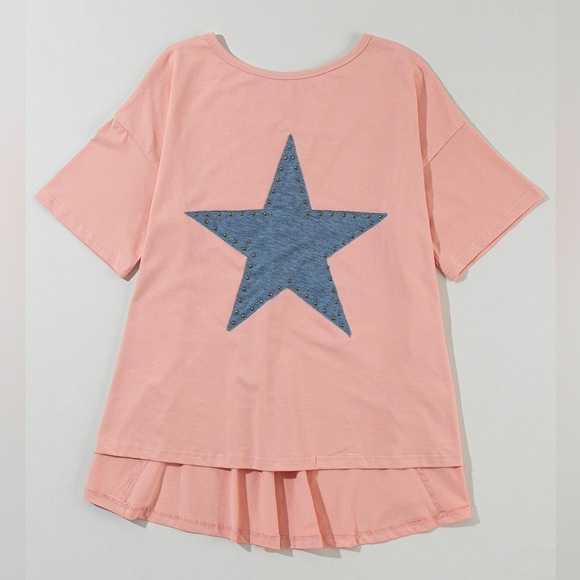 Mineral Wash Top with Studded Star - Picture 2 of 6